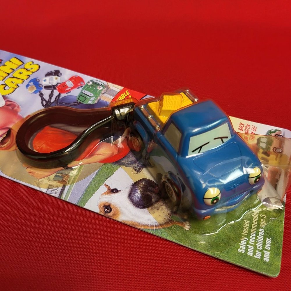 Vintage Chevron Cars Mini Cars Blue & Yellow Removable Clip 2000